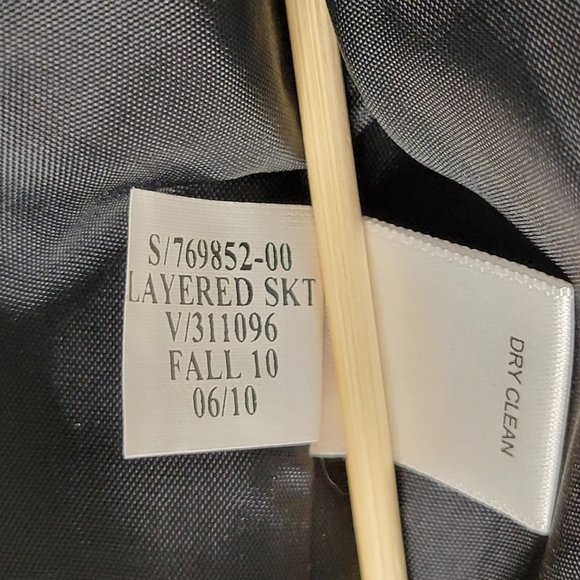 Banana Republic Pleated Layered Mini Skirt, Black Size 12, NWOT - Picture 7 of 7